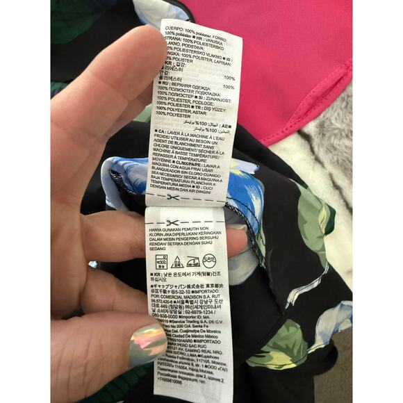 Blue Floral Dress By Banana Republic Size 8 - Picture 6 of 7